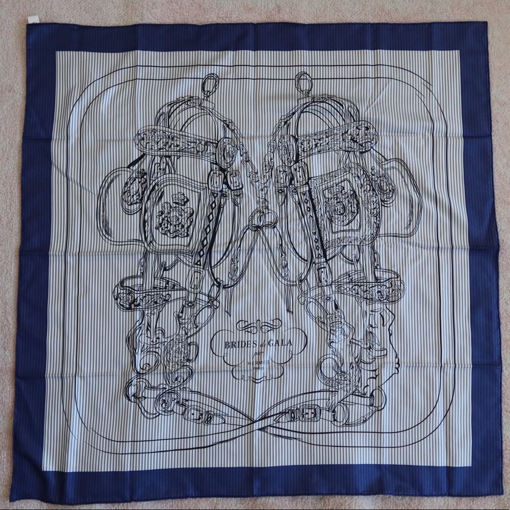 Hermès Silk Carre Eyeliner Brides De Gala Scarf